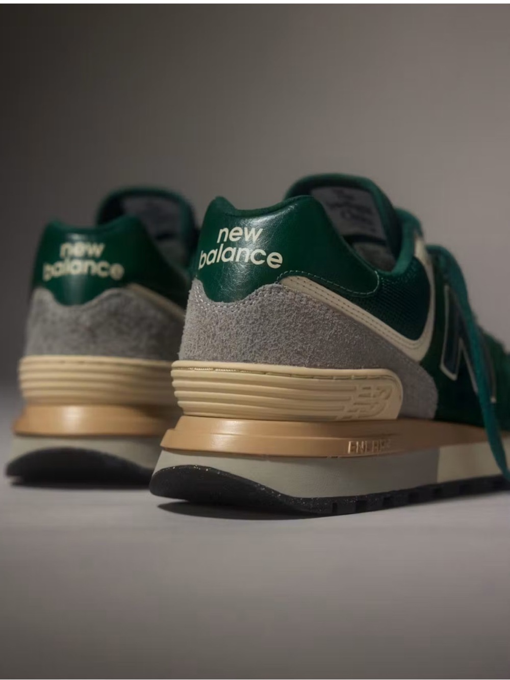 New Balance 574 Legacy Sneaker - Green with Cream & Gray Accents - Picture 2 of 4